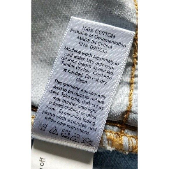 Pacsun Womens Blue Jean Denim Mini Skirt Floral Embroidered Button Up Sz 26 EUC - Picture 6 of 7